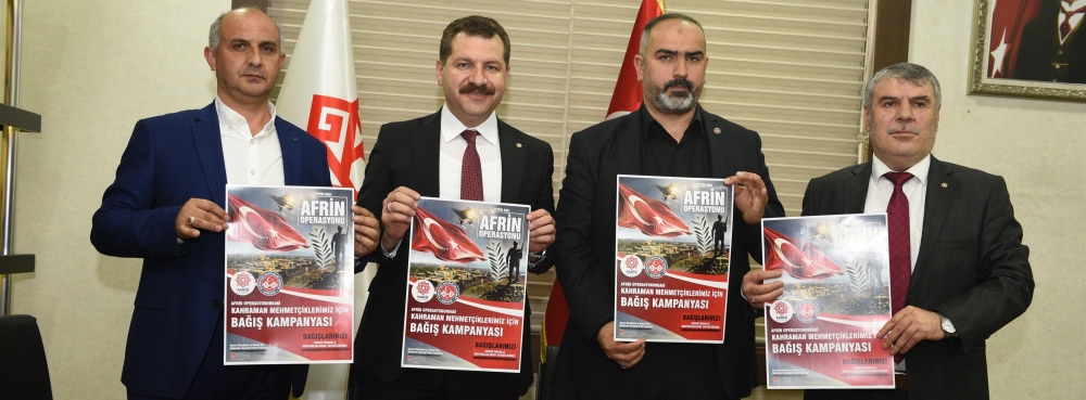 Karesi'de Afrin kahramanları için bağış kampanyası başladı