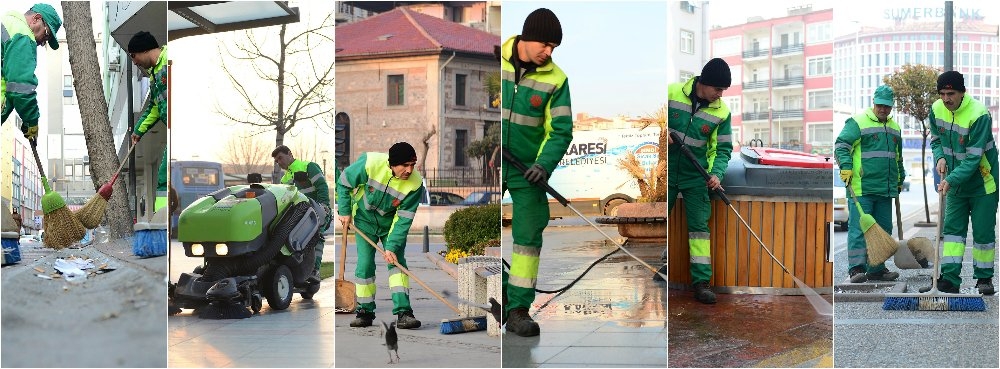 Karesi'nin temizlik ordusu her yerde