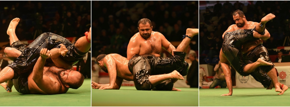 Başpehlivanlar şehitler için kol bağladı