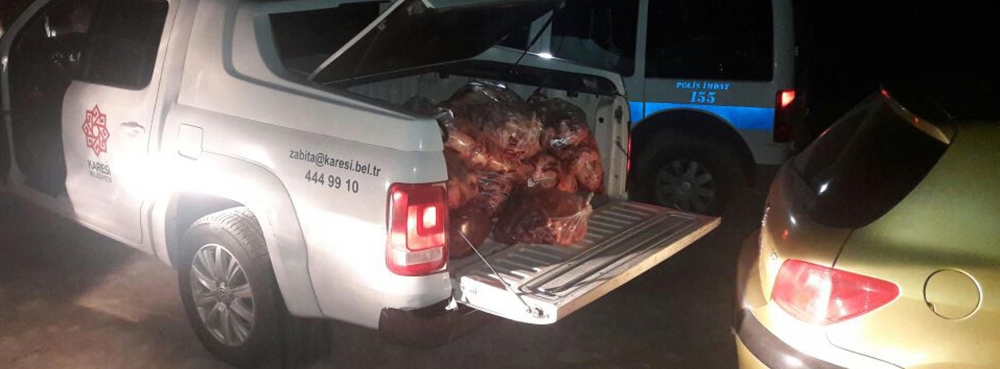 Karesi'de kaçak ete geçit yok