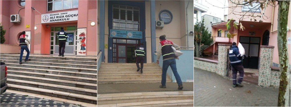 Karesi, tuz dağıtımına başladı