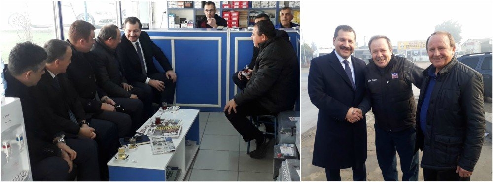 Başkan Yücel Yılmaz güne esnafla başladı