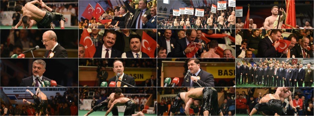 Güreşçiler ödüllerini şehit ailelerine bağışladı