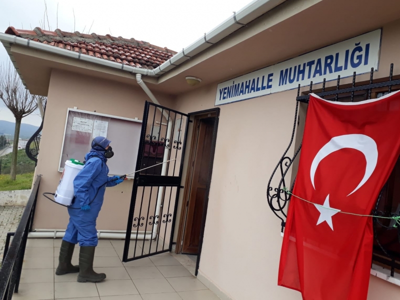 Kırsal Mahalle Muhtarlık ve Sağlık Ocaklarımızda Dezenfekte Çalışmaları