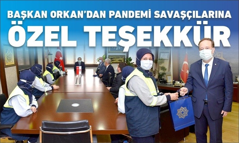 KARESİ’NİN PANDEMİ SAVAŞÇILARINA BAŞKAN ORKAN’DAN MORAL