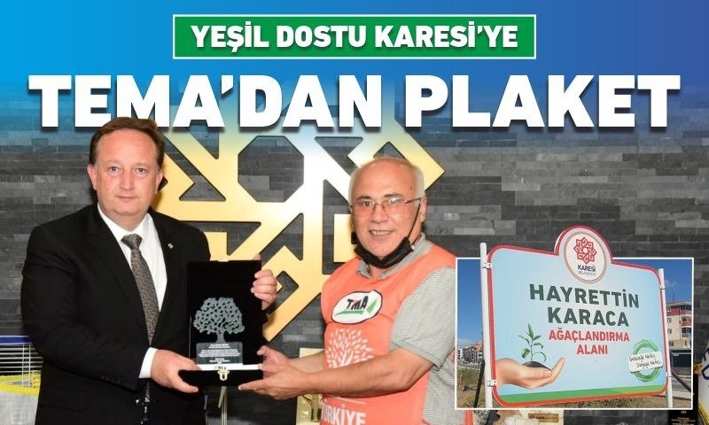 TEMA’DAN KARESİ BELEDİYESİ’NE TEŞEKKÜR