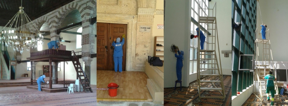 Karesi'de camiler temizleniyor